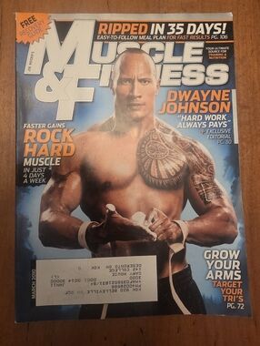 Muscle & Fitness Mag Dwayne Johnson March 2010